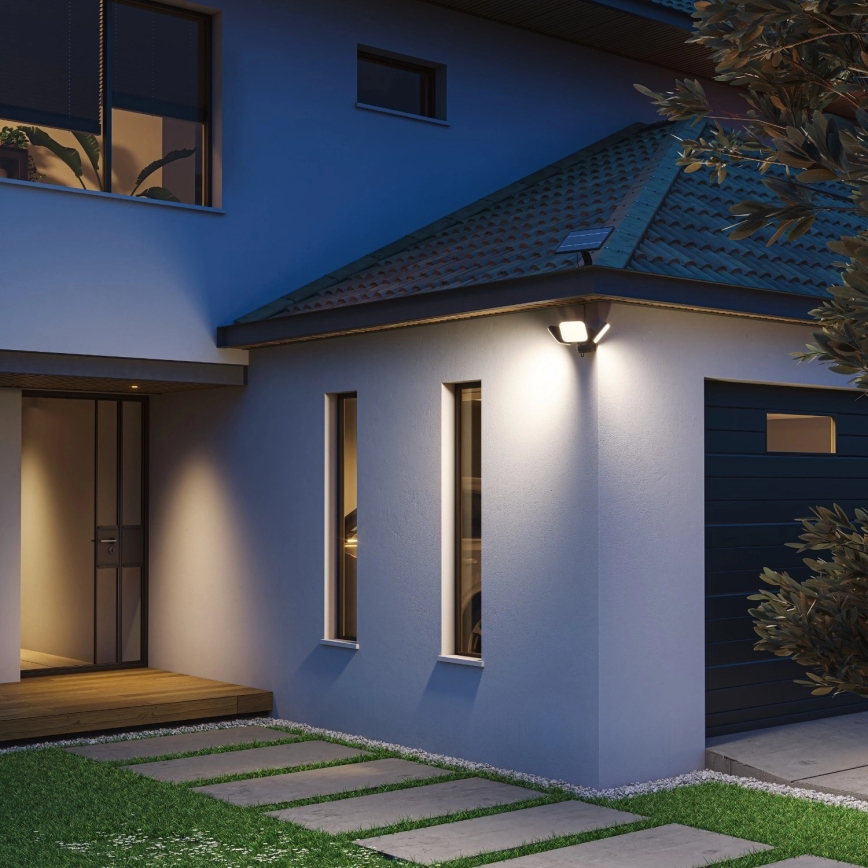 Philips - LED солнечный настенный светильник с датчиком ZYREN LED/24,5W/3,7V 2600 mAh 3000K IP65