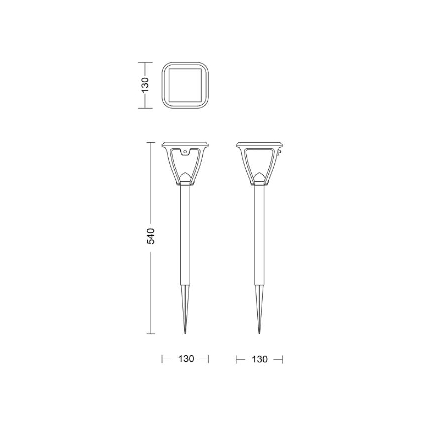 Philips - Світлодіодна сонячна лампа VAPORA LED/1,5W/3,7V 1500 mAh IP44