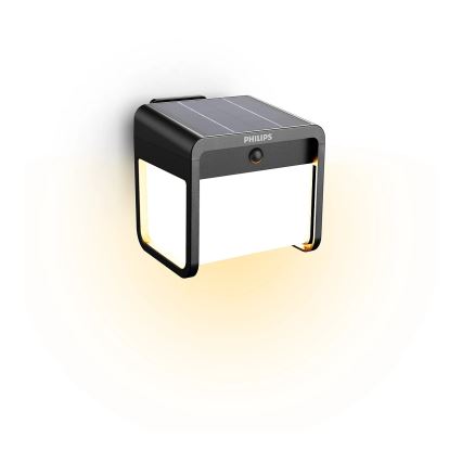 Philips - Світильник на сонячній батареї з LED, датчиком руху та сутінковим сенсором EZRA LED/1,8W/3,7V 2600 mAh 3000K IP44