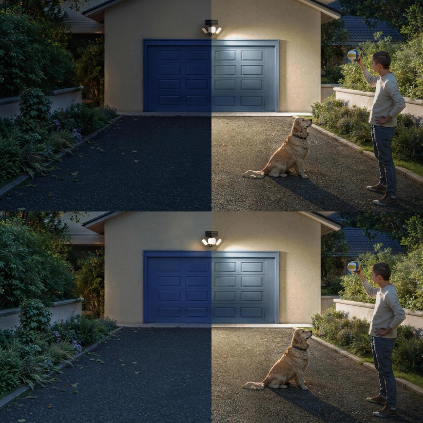 Philips - Світлодіодний сонячний настінний світильник із датчиком ZYREN LED/24,5W/3,7V 2600 mAh 3000K IP65