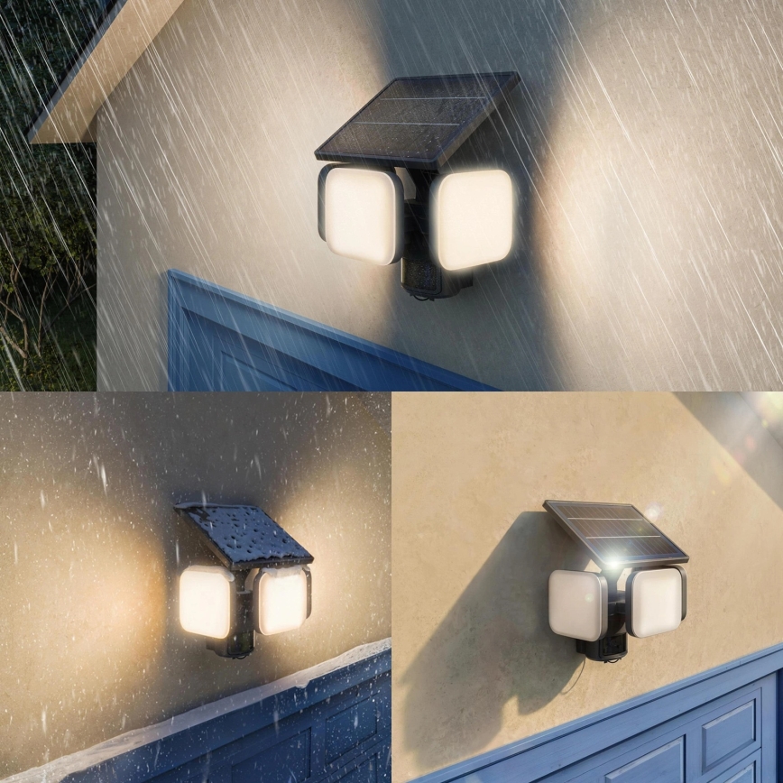 Philips - Світлодіодний сонячний настінний світильник із датчиком ZYREN LED/24,5W/3,7V 2600 mAh 3000K IP65