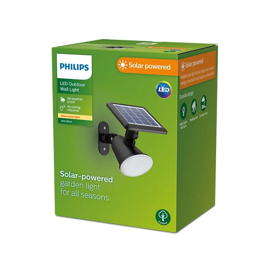 Philips - Світильник на стіну на сонячній батареї JIVIX LED/1,4W/3,7V 1800 mAh IP44
