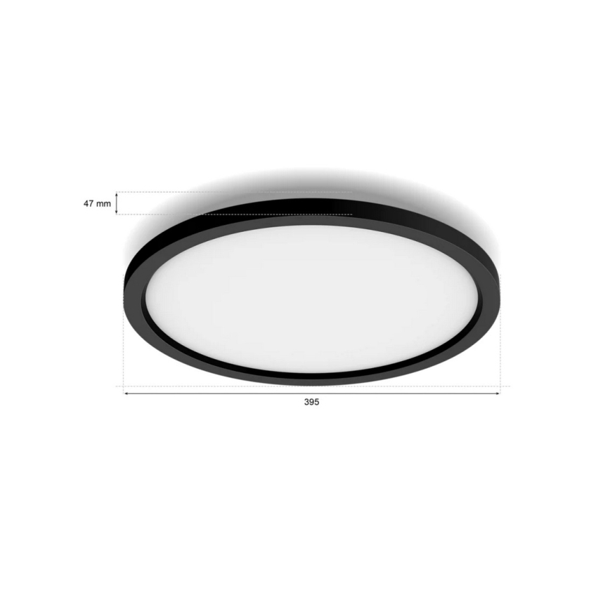 Philips - стельовий світильник Hue AURELLE LED з регульованою яскравістю LED/21W/230V 2200-6500K діам. 39,5 см чорний