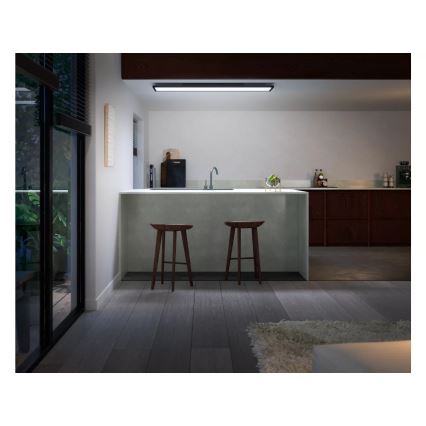 Philips - Світлодіодний стельовий світильник з регулюванням яскравості Hue AURELLE LED/39W/230V 2200-6500K 120x30 см чорний