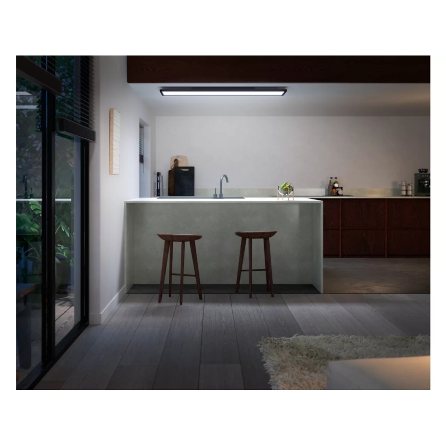 Philips - Світлодіодний стельовий світильник з регулюванням яскравості Hue AURELLE LED/39W/230V 2200-6500K 120x30 см чорний