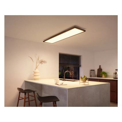 Philips - Світлодіодний стельовий світильник з регулюванням яскравості Hue AURELLE LED/39W/230V 2200-6500K 120x30 см чорний