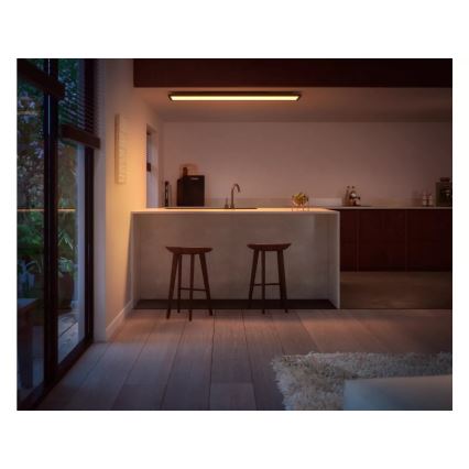 Philips - Світлодіодний стельовий світильник з регулюванням яскравості Hue AURELLE LED/39W/230V 2200-6500K 120x30 см чорний