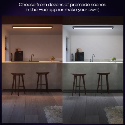 Philips - Світлодіодний стельовий світильник з регулюванням яскравості Hue AURELLE LED/39W/230V 2200-6500K 120x30 см чорний