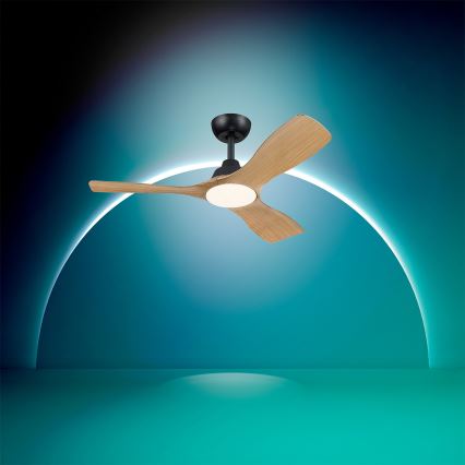 Philips - LED стельовий вентилятор із регулюванням яскравості OLAS LED/24W/230V діаметр 106 см чорний/коричневий + пульт дистанційного керування