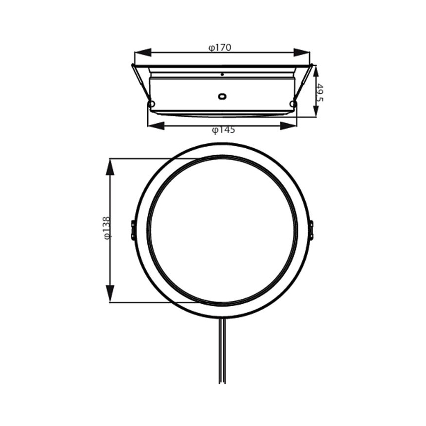 Philips - Вбудоване світлодіодне світильник LED/6,5W/230V 3000K