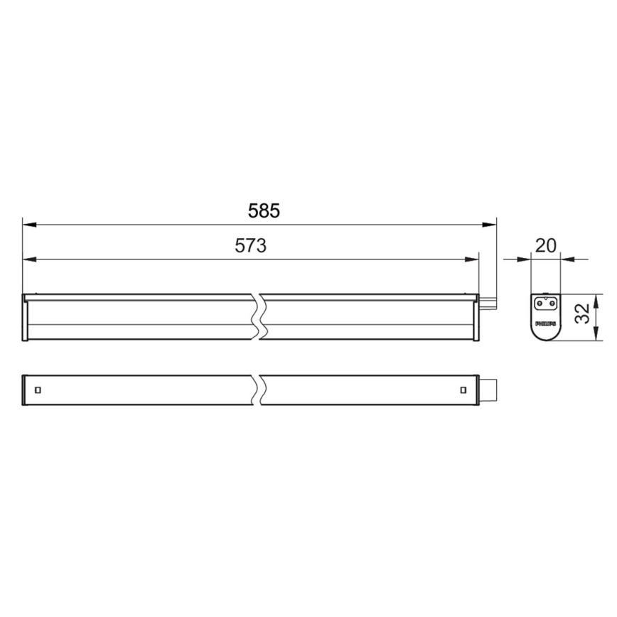 Philips - LED світильник для підсвітки стільниці PROJECTLINE LED/6,5W/230V 3000/4000/6500K