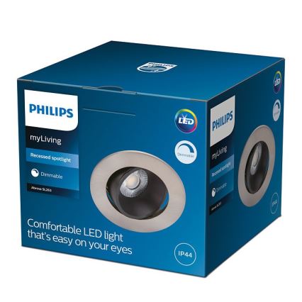 Philips - LED Світильник для ванної з регулюванням яскравості ABROSA 1xLED/9W/230V IP44