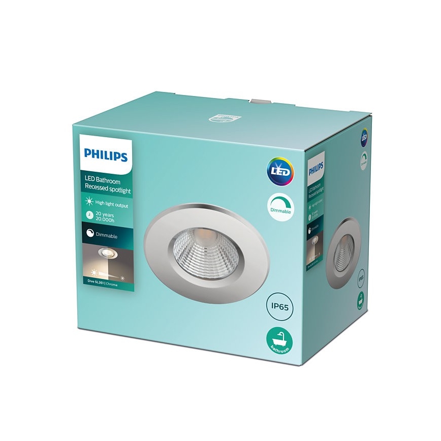 Philips - LED світильник для ванної з регулюванням яскравості DIVE 1xLED/5,5W/230V IP65