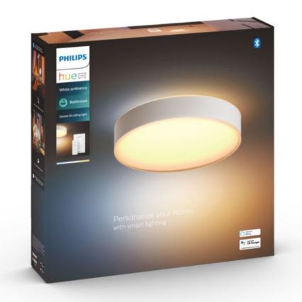 Philips - LED Світильник для ванної з регулюванням яскравості Hue DEVERE LED/19,2W/230V IP44 діаметр 381 мм 2200-6500K + дистанційне керування