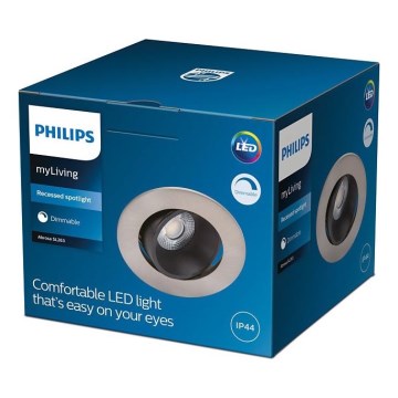 Philips - LED світильник для ванної кімнати ABROSA з регульованою яскравістю LED/9W/230V IP44