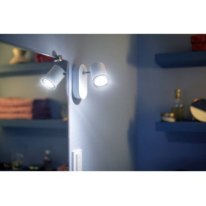 Philips - LED Світильник для ванної кімнати з регулюванням яскравості Hue ADORE 1xGU10/5W/230V IP44 + пульт дистанційного керування