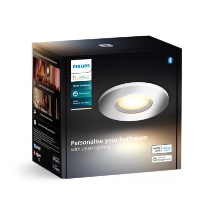 Philips - Світлодіодний вбудований світильник для ванної з регулюванням яскравості Hue ADORE BATHROOM 1xGU10/4,2W/230V 2200-6500K IP44