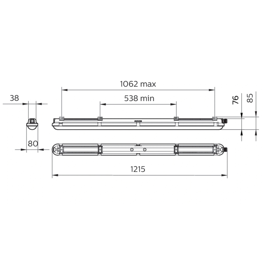 Philips - LED технический люминесцентный светильник CORELINE LED/25W/230V 120 cm IP66