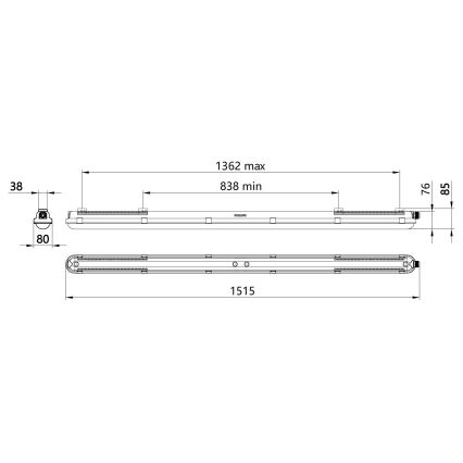 Philips - LED технический светильник CORELINE LED/37,5 Вт/230 В 150 см IP66