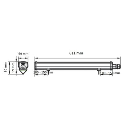 Philips - LED технічний лінійний світильник LEDINAIRE LED/15W/230V 60 cm IP66