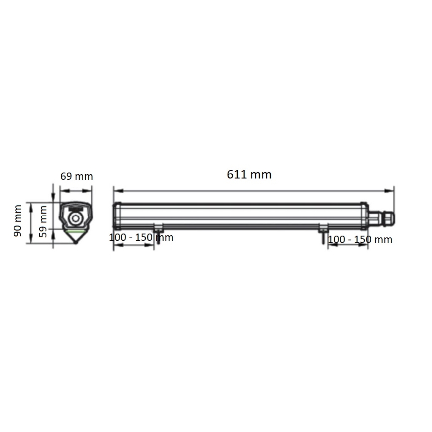 Philips - LED технічний лінійний світильник LEDINAIRE LED/15W/230V 60 cm IP66