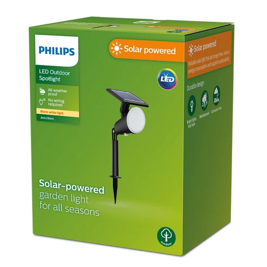 Philips - LED Точковий світильник на сонячній батареї JIVIX LED/1,4W/3,7V IP44