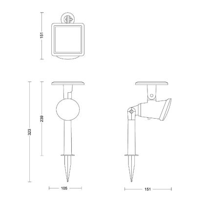 Philips - LED Точковий світильник на сонячній батареї JIVIX LED/1,4W/3,7V IP44