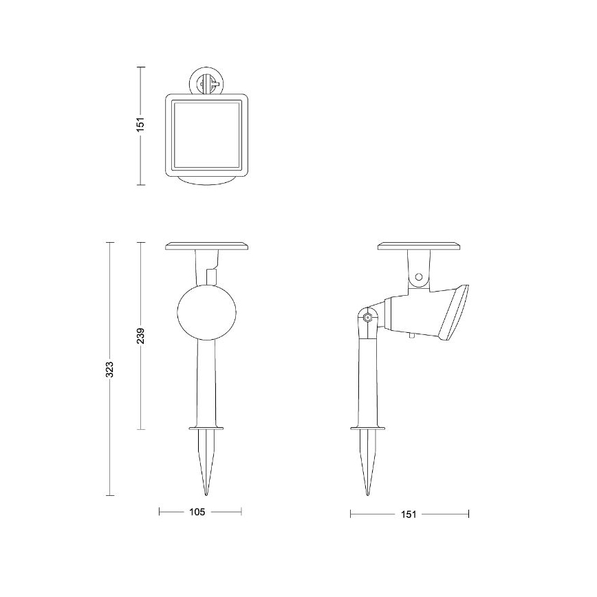 Philips - LED Точковий світильник на сонячній батареї JIVIX LED/1,4W/3,7V IP44