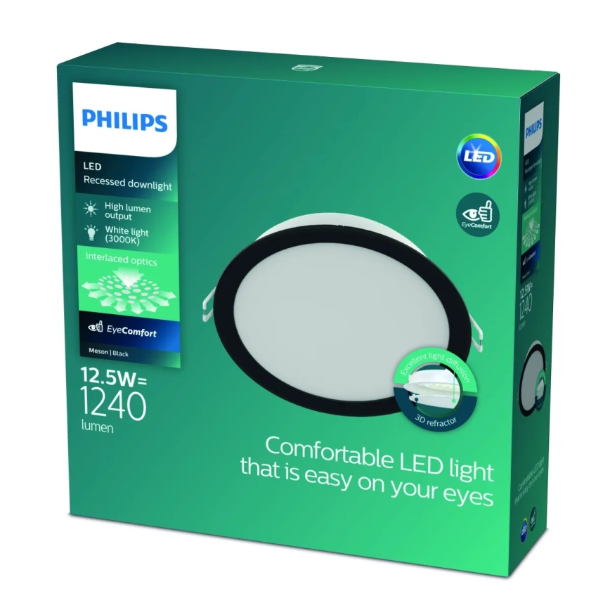 Philips - LED вбудований стельовий світильник MESON LED/12,5W/230V 3000K