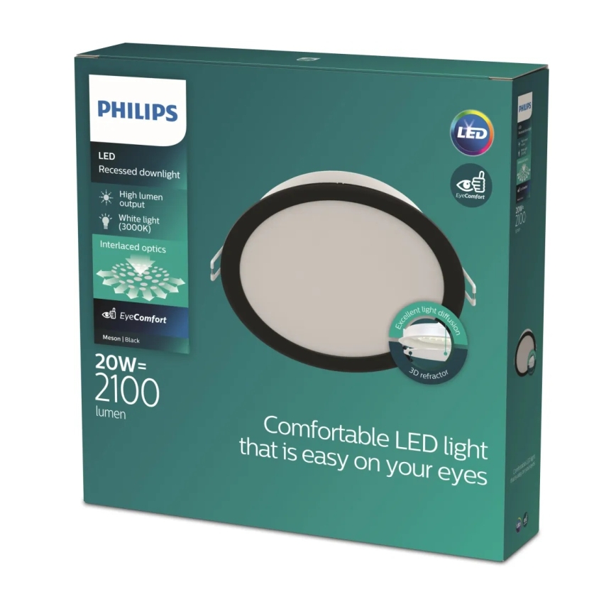 Philips - LED вбудований стельовий світильник MESON LED/20W/230V 3000K