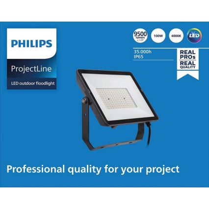 Philips - LED Зовнішній прожектор PROJECTLINE LED/100W/230V IP65 4000K