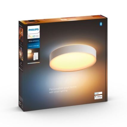 Philips - затемнюваний стельовий світильник Hue LED, 33,5 Вт, 230 В, 2200–6500 К, діаметр 425 мм, білий + пульт дистанційного керування