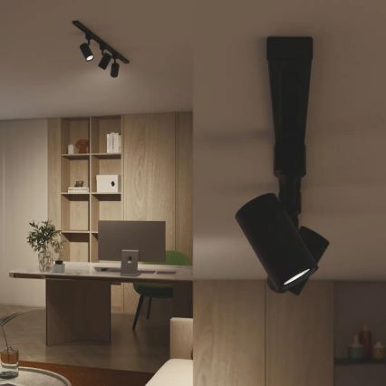 Philips - LED точковий світильник із регулюванням яскравості для трекової системи EASYLINK, 3xGU10/6,2W/230V, 2200-2700K, 1m, чорний