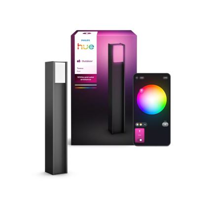 Philips - LED затемнюваний вуличний світильник Hue TURACO 1xE27/8,1W/230V 80 cm IP44