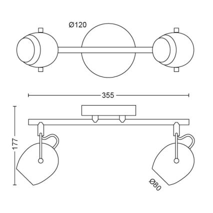 Philips Lirio 57032/31/P0 - Світлодіодний точковий світильник PLANET 2xLED/4,2W/230V