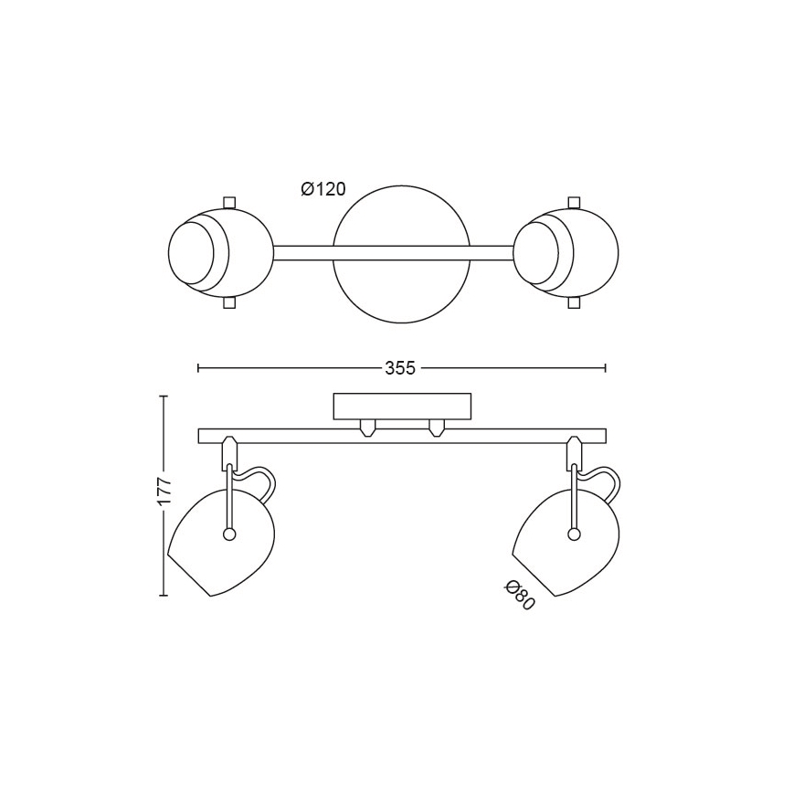 Philips Lirio 57032/31/P0 - Світлодіодний точковий світильник PLANET 2xLED/4,2W/230V