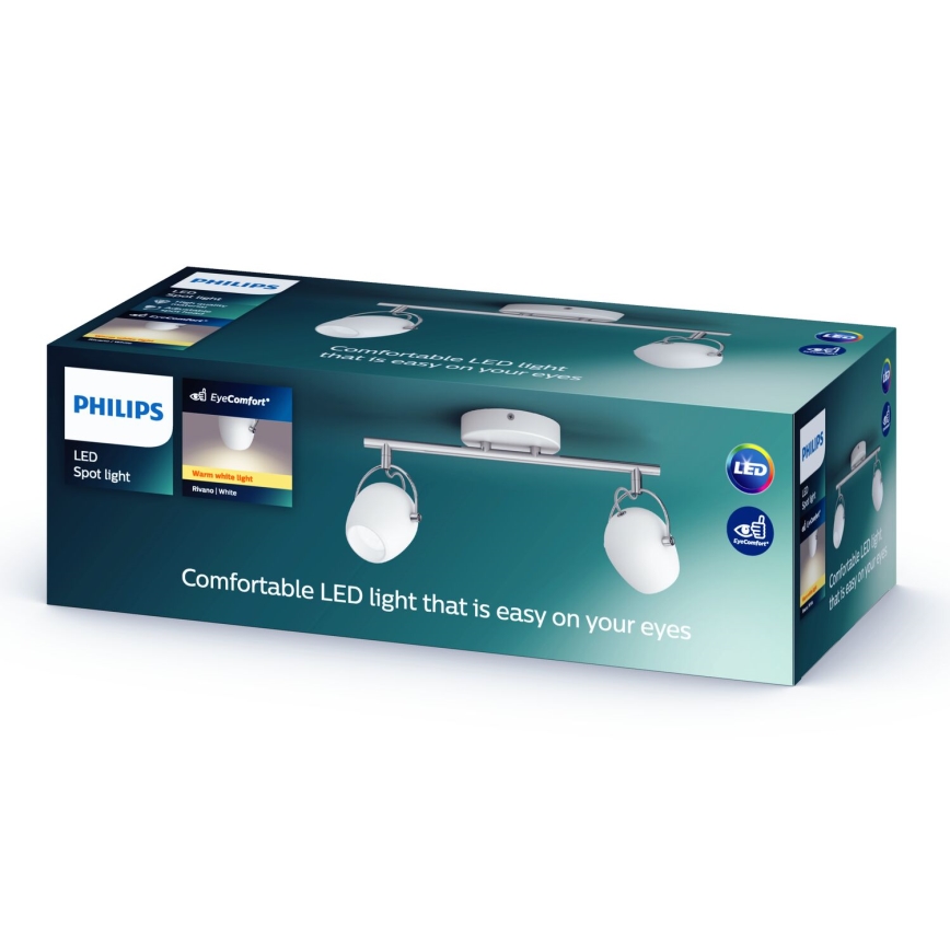 Philips Lirio 57032/31/P0 - Світлодіодний точковий світильник PLANET 2xLED/4,2W/230V
