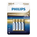 Philips LR03M4B/10 - 4 шт. Алкалиновые батарейки AAA PREMIUM ALKALINE 1,5В 1320мАч