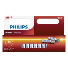 Philips LR03P12W/10 - 12 шт. Лужна батарея AAA POWER ALKALINE 1,5V 1150mAh