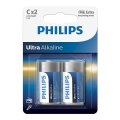 Philips LR14E2B/10 - Щелочная батарейка C ULTRA ALKALINE 1,5V 7500 mAh 2 шт.
