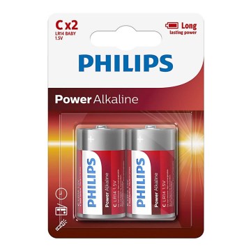 Philips LR14P2B/10 - 2 шт. Лужна батарея C POWER ALKALINE 1,5V 7200mAh