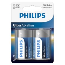 Philips LR20E2B/10 - Щелочная батарейка D ULTRA ALKALINE 1,5V 15000mAh 2 шт.
