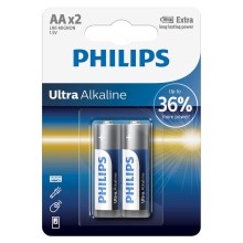 Philips LR6E2B/10 - 2 шт. Лужна батарея AA ULTRA ALKALINE 1,5V 2800mAh