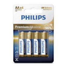 Philips LR6M4B/10 - 4 шт. Лужна батарея AA PREMIUM ALKALINE 1,5V 3200mAh