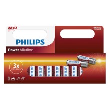 Philips LR6P12W/10 - 12 шт. Лужна батарея AA POWER ALKALINE 1,5V 2600mAh