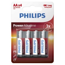 Philips LR6P4B/10 - 4 шт. Лужна батарея AA POWER ALKALINE 1,5V 2600mAh