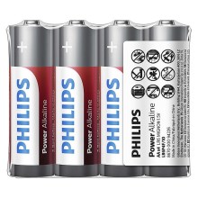 Philips LR6P4F/10 - 4 шт. Лужна батарея AA POWER ALKALINE 1,5V 2600mAh