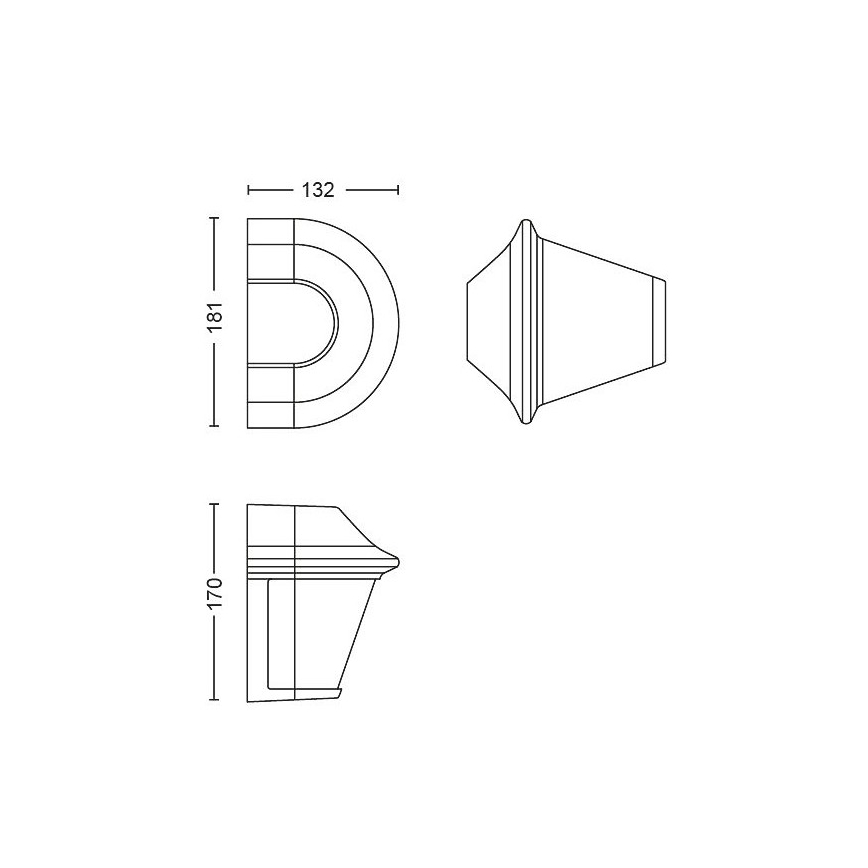 Philips Massive - Уличный настенный светильник 1xE27/42W/230V IP44