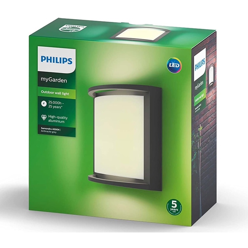 Philips Massive - LED Вуличний настінний світильник LED/12W/230V IP44