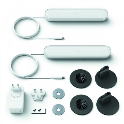 Philips - НАБІР 2x LED Настільна лампа з регульованою яскравістю Hue PLAY LED/6W/230V білий